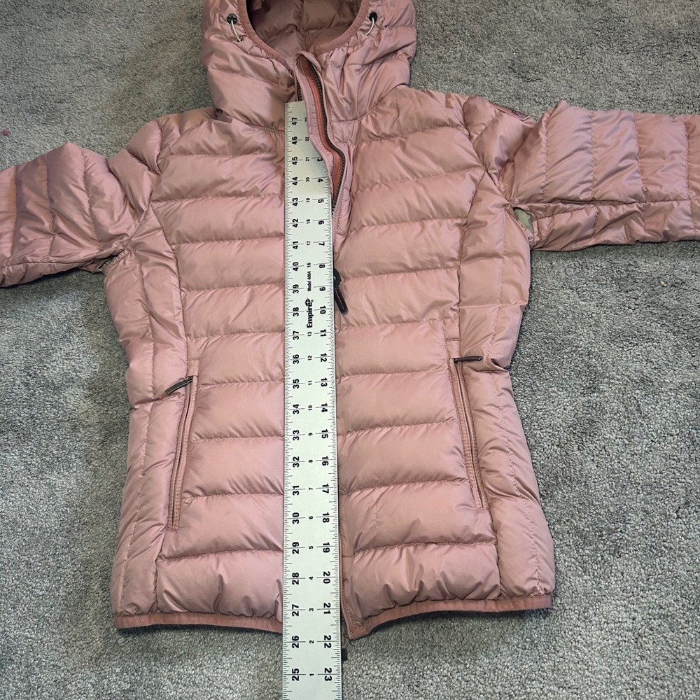 Parajumpers Puffer Jacket Womens XS Pink Super Lightweight Hooded Down Coat - Picture 14 of 15